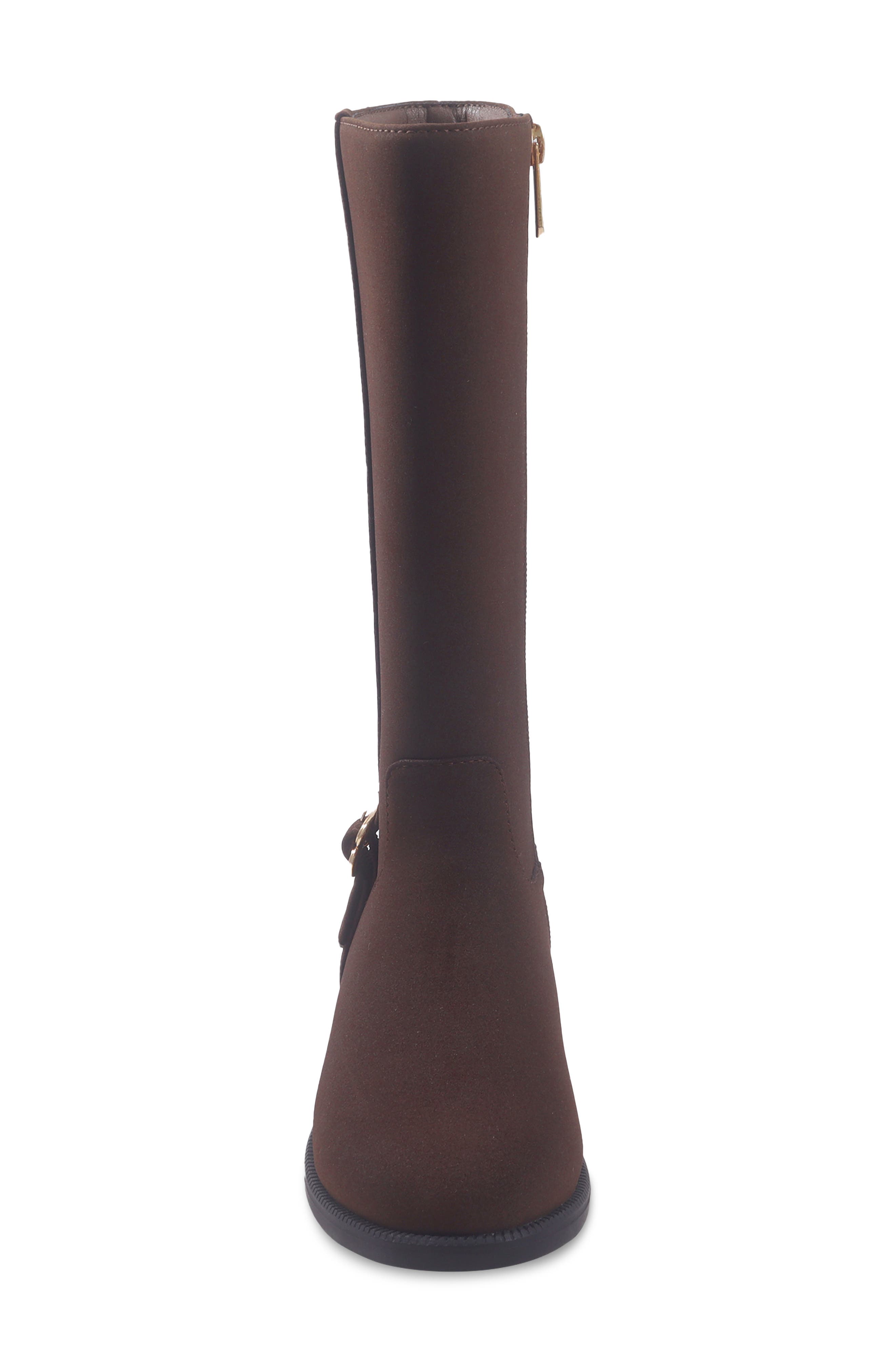 Kids' River Tall Faux Leather Boot, Alternate, color, BROWN