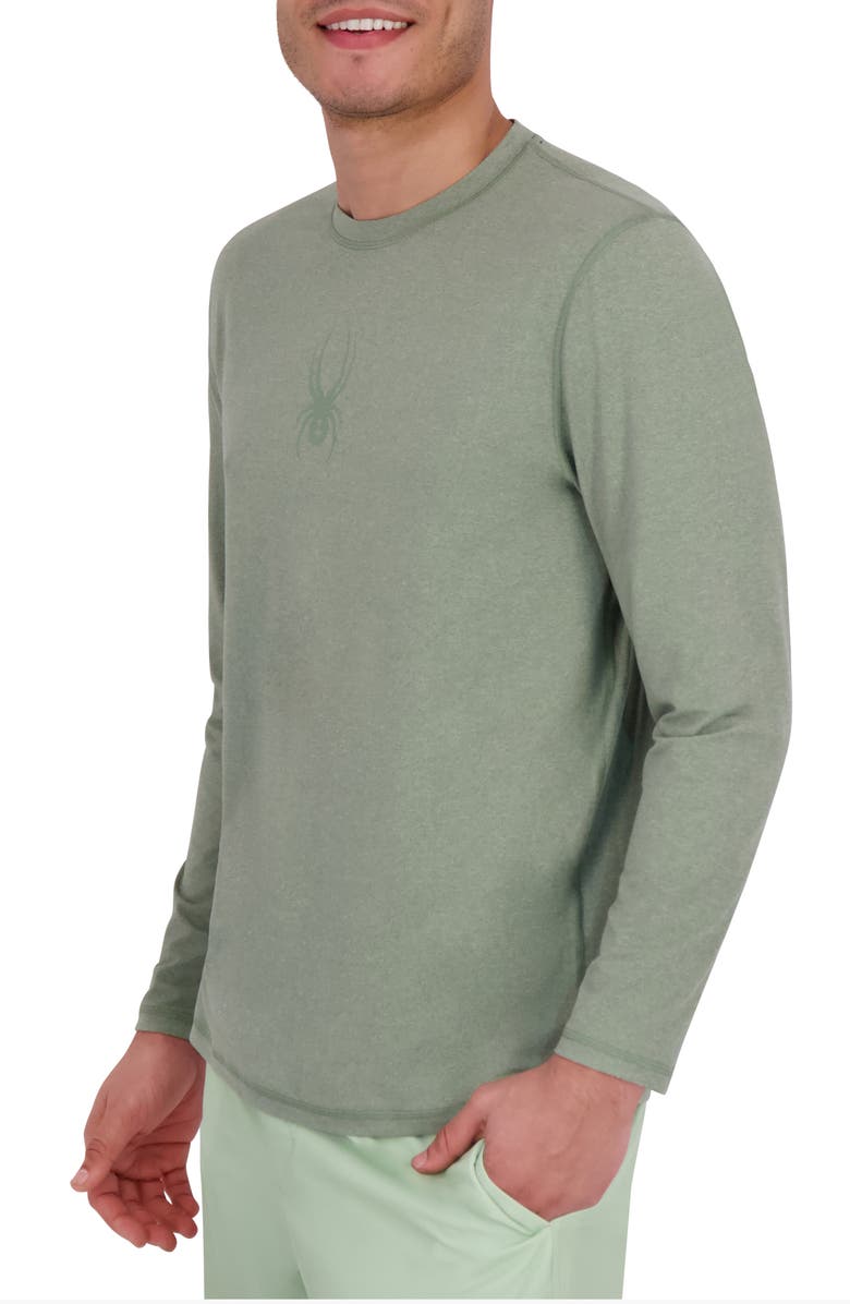 Spyder Long Sleeve Rashguard, Alternate, color, Sea Green