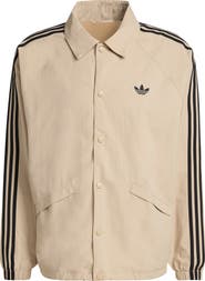 adidas 3-Stripes Snap-Up Nylon Jacket