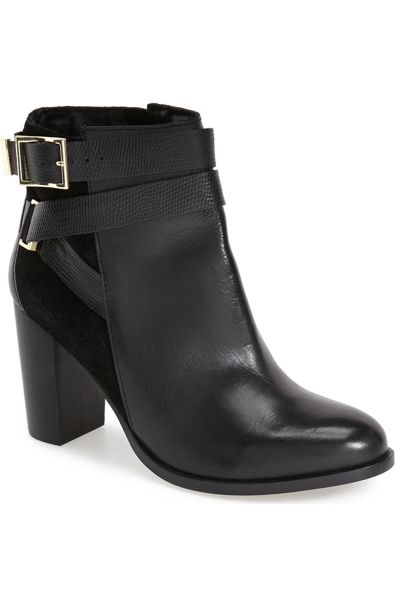 Topshop 'Harper Buckle' Ankle Boot, Main, color,