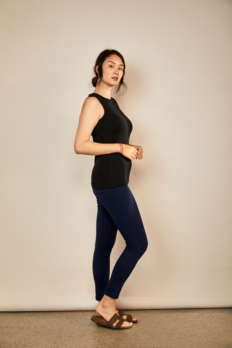Women's Rib Racer Vest, Alternate, color, Black