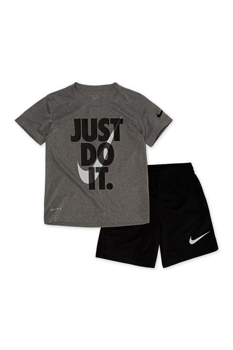 Just Do It T-Shirt & Shorts Set (Toddler Boys)