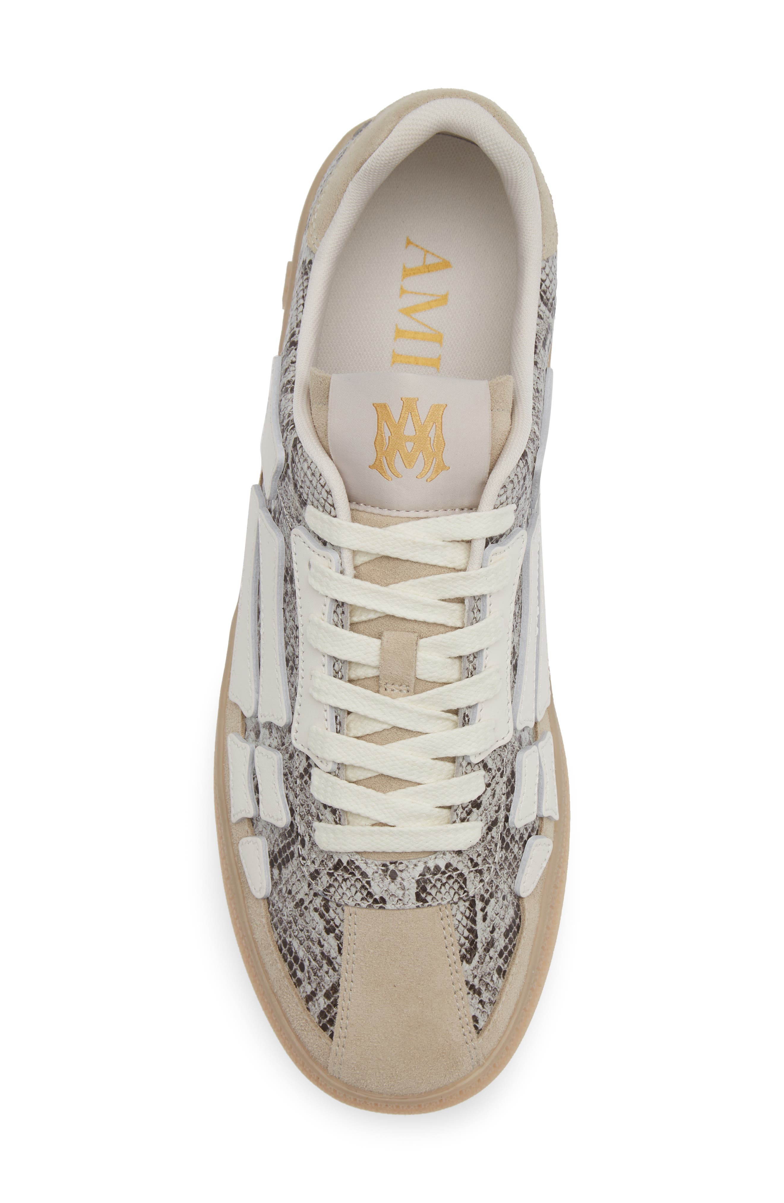 AMIRI Pacific Bones Sneaker, Alternate, color, Alabaster