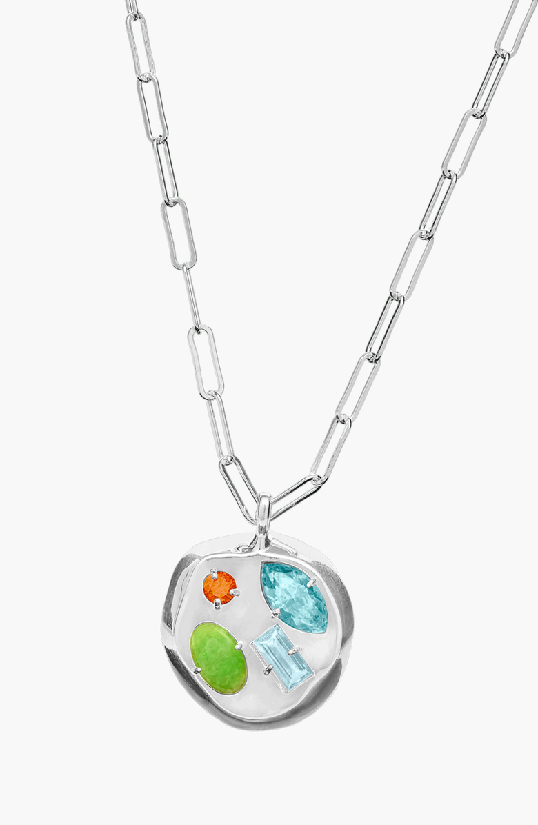 Birthdate Co. The December Birthdate Silver Pendant, Main, color,