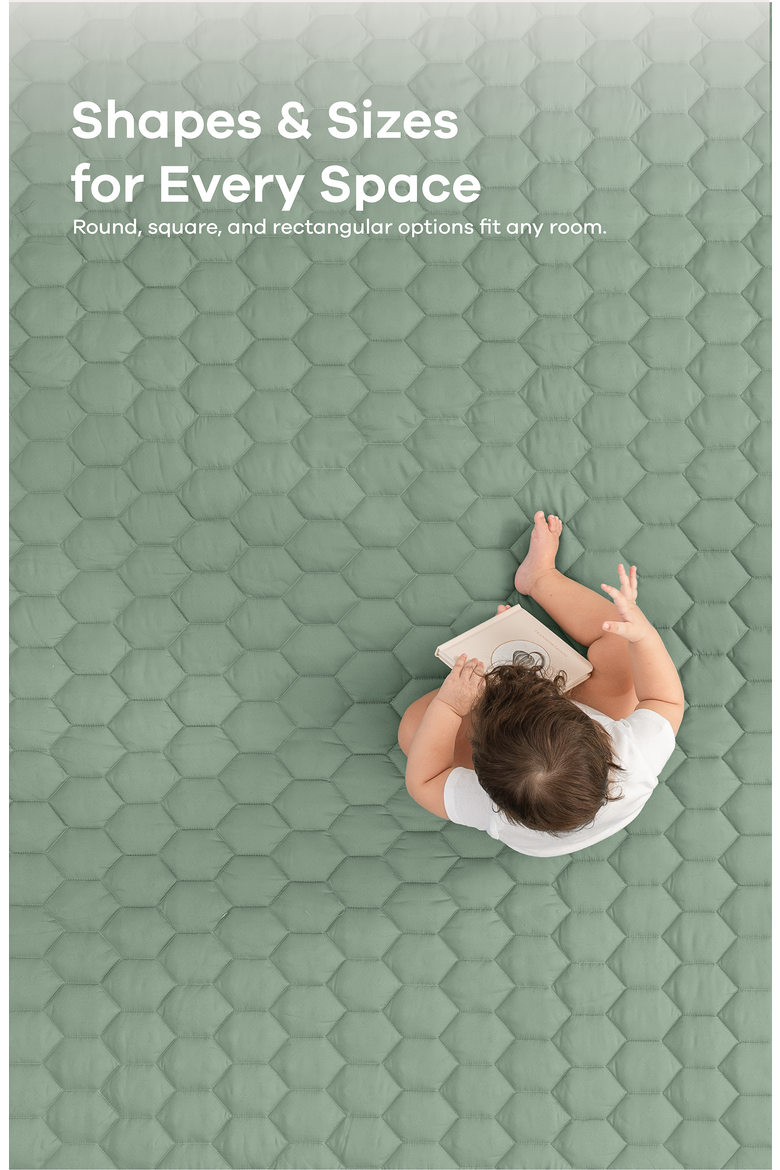 Premium Play Mat with Non-Slip Bottom, Rectangle, Alternate, color, Fern