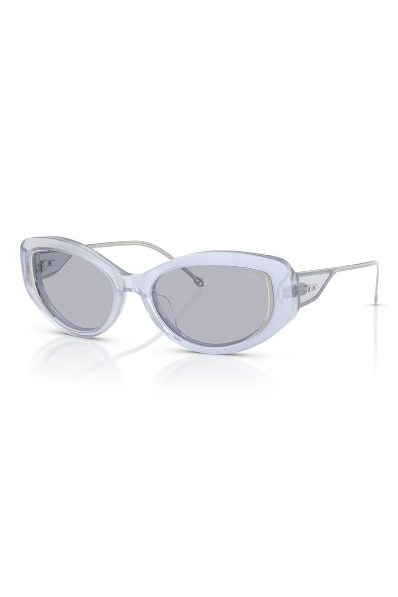 Geck-D 54mm Oval Sunglasses, Alternate, color, TRANSPARENT IRIDES/ VIOLET