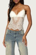 EDIKTED Ottilie Lace & Satin Effect Camisole