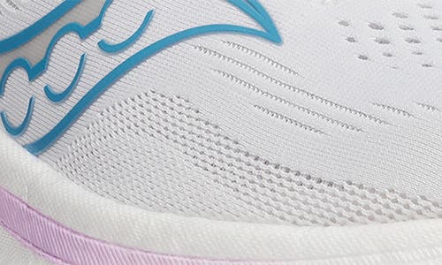 Saucony Ride 18 Running Shoe In White/verbana