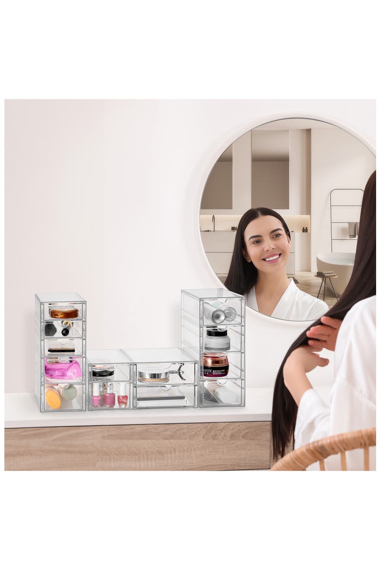 12-Drawer Acrylic Organizer, Alternate, color, CLEAR