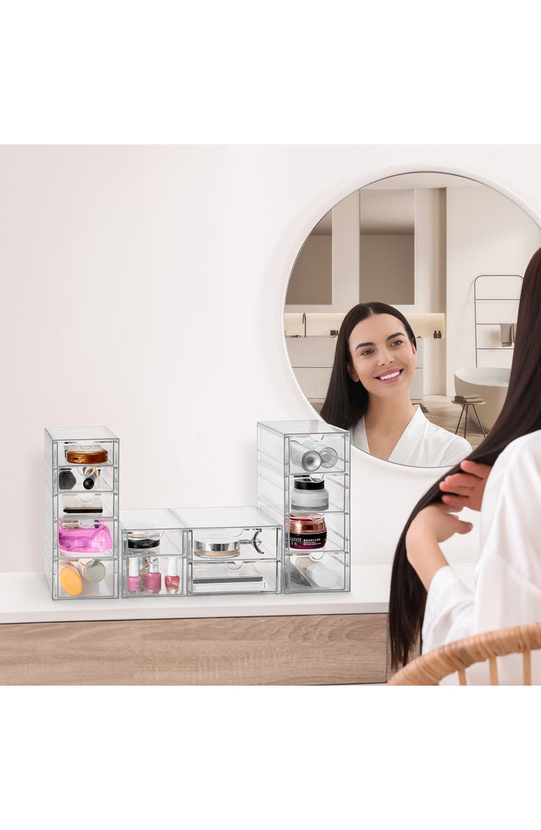 SORBUS 12-Drawer Acrylic Organizer, Alternate, color, Clear