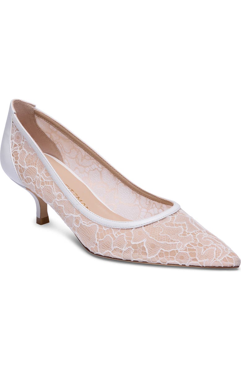 Stuart Weitzman Stuart Power 50 Pump, Main, color, Blanco/ Beige/ Blanco