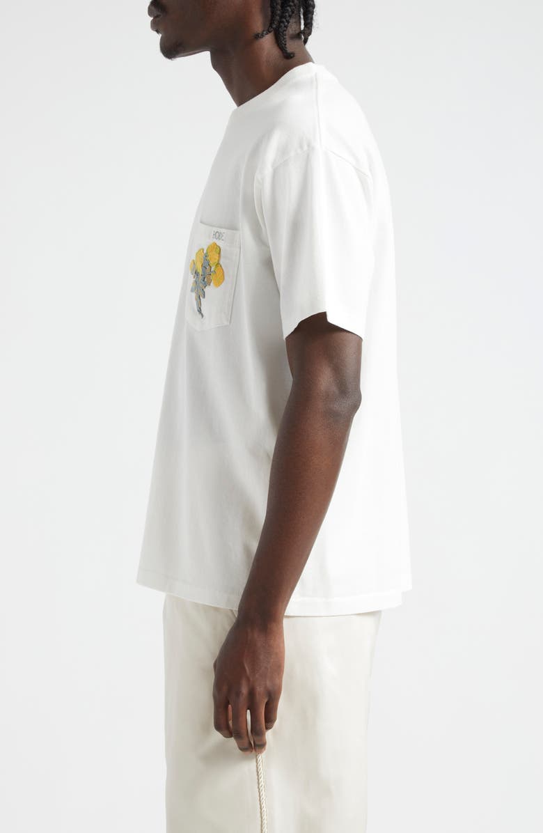 Bode Embroidered Bouquet Cotton Pocket T-Shirt, Alternate, color, Cream