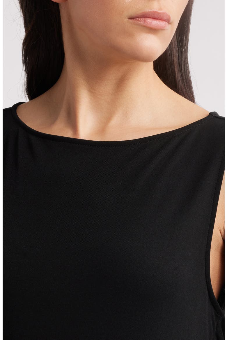 Drape Sleeveless Cutout Maxi Dress, Alternate, color, BLACK