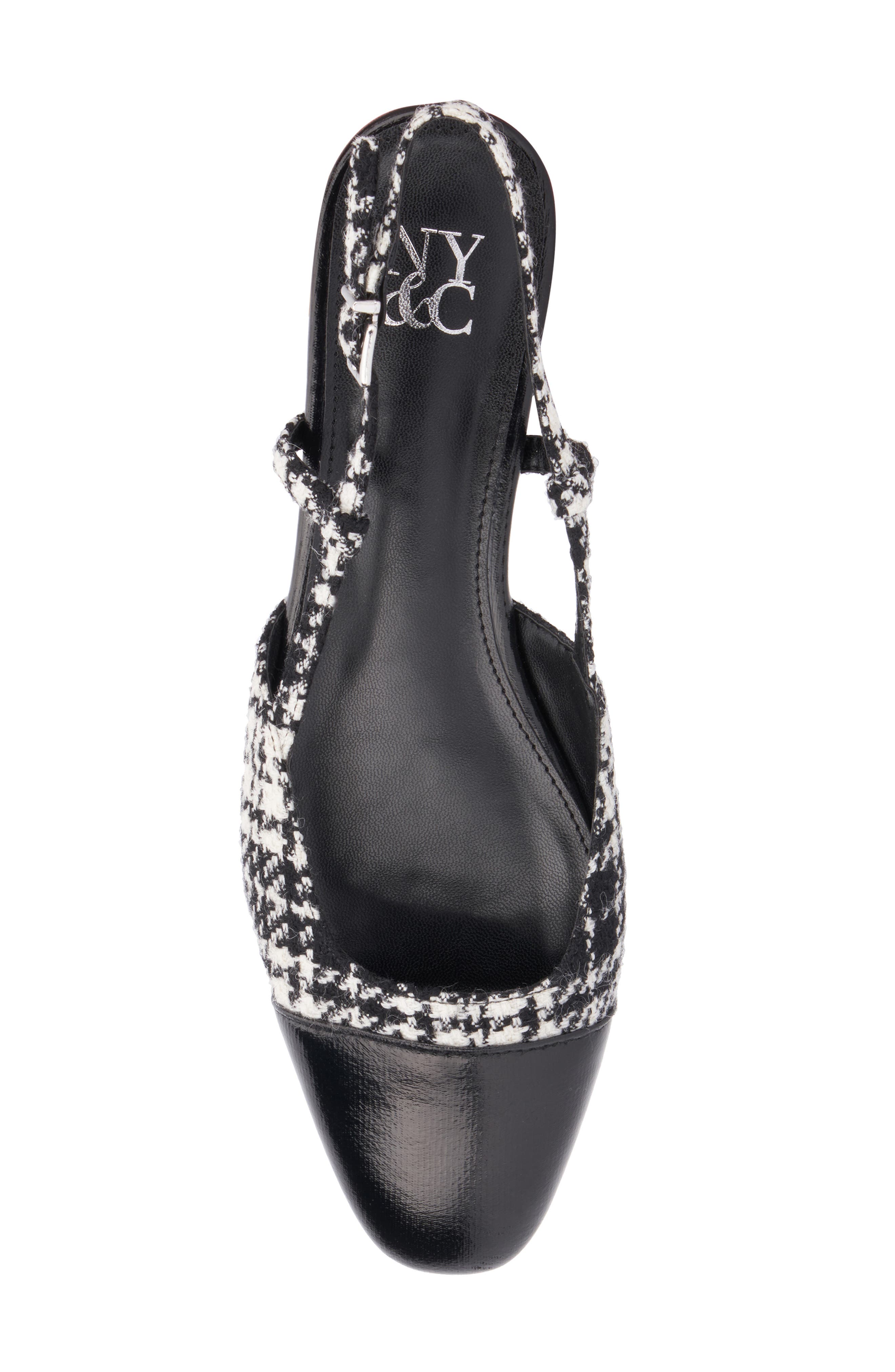 NEW YORK AND COMPANY Ophelia Slingback Pump, Alternate, color, Black/ White