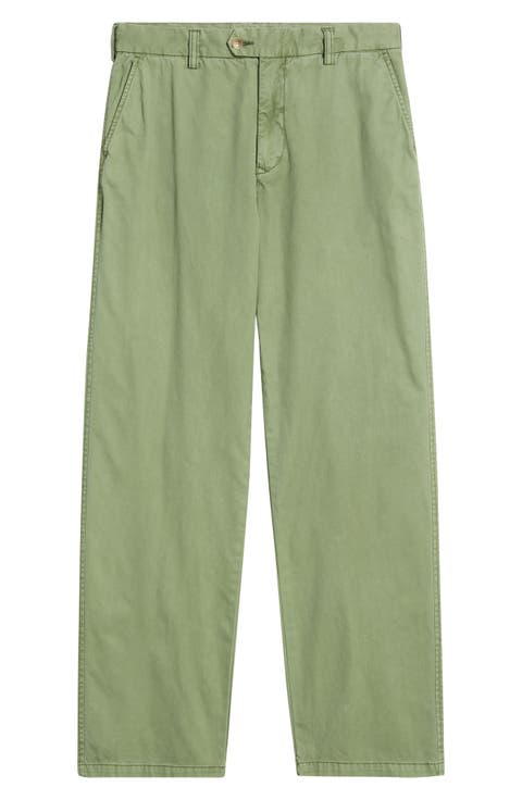 Garrett Flat Front Cotton Pants