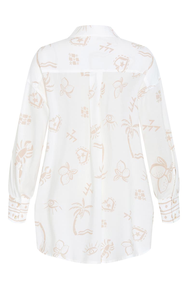 City Chic Alessia Print Shirt, Alternate, color,