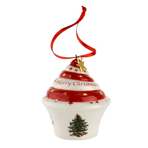 Christmas Tree Cupcake Ornament 3"