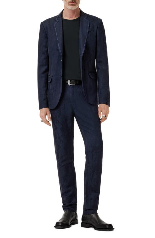 John Varvatos Della Navy Viscose & Linen Jacquard Sport Coat