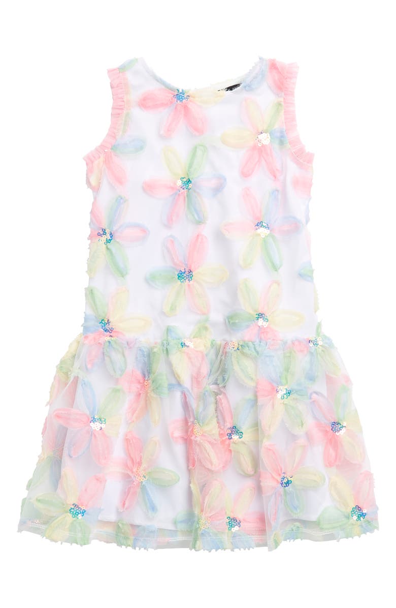 Ava & Yelly Kids' 3D Floral Dress, Main, color,