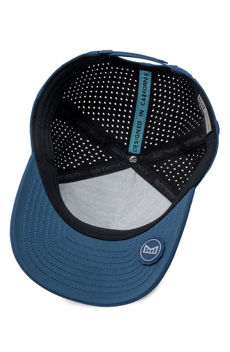 Melin Odyssey Stacked Sea Port Hydro Adjustable Performance Ball Cap, Alternate, color, Steel Blue/ White