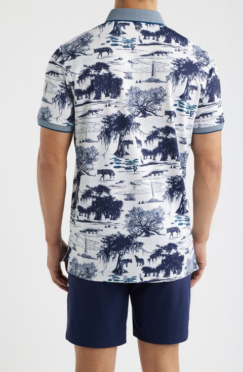 Angel Oak Performance Button-Down Golf Polo