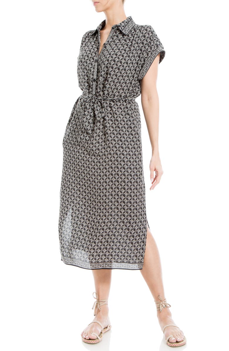 MAX STUDIO Floral Short Sleeve Shirtdress, Alternate, color, 