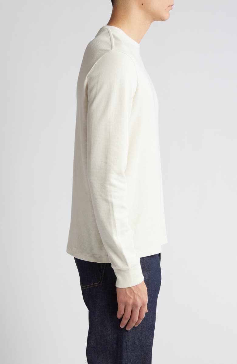 FRAME Duo Fold Long Sleeve Cotton T-Shirt, Alternate, color, White Canvas