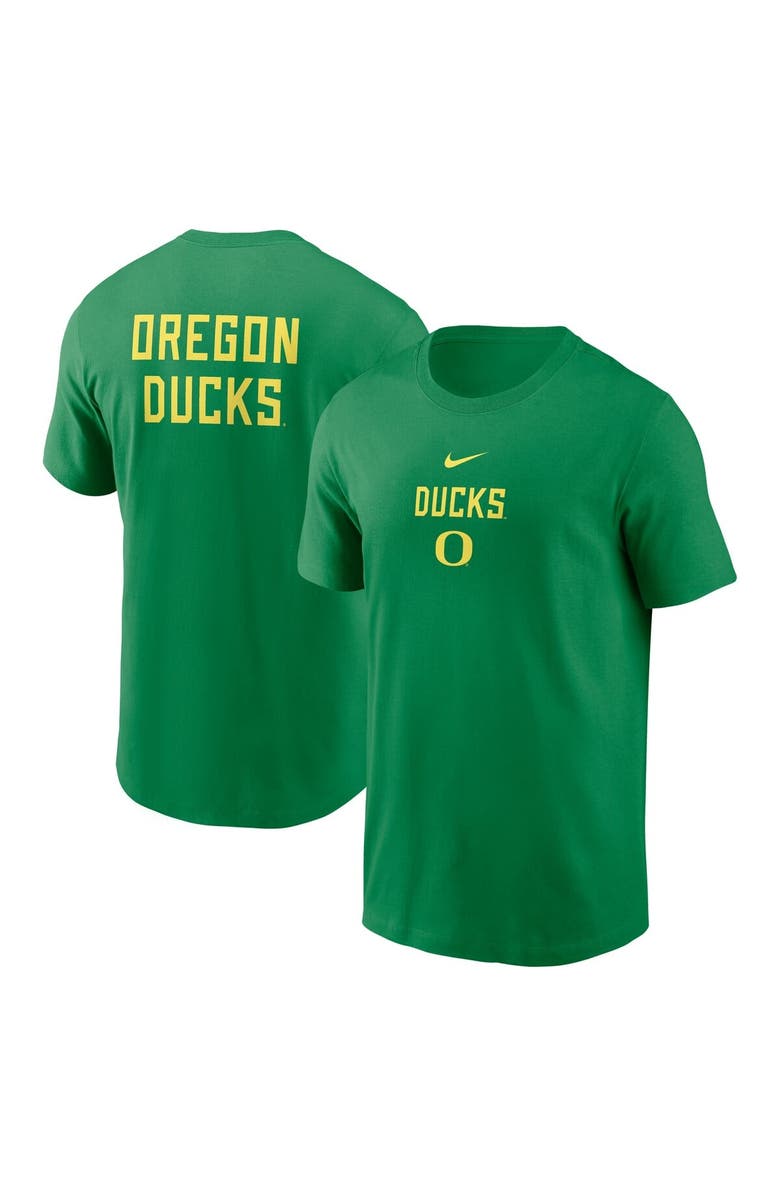 Nike Men's Nike Green Oregon Ducks 2-Hit Stacked T-Shirt, Alternate, color, Green