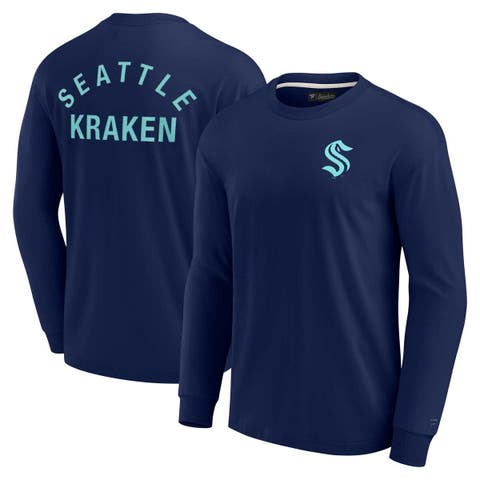 Unisex Fanatics Signature Navy Seattle Kraken Elements Super Soft Long Sleeve T-Shirt