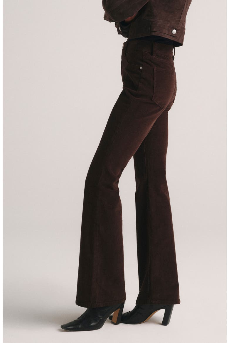 Bridget Petite High Waist Bootcut Instasculpt Corduroy Jeans, Alternate, color, METEORITE