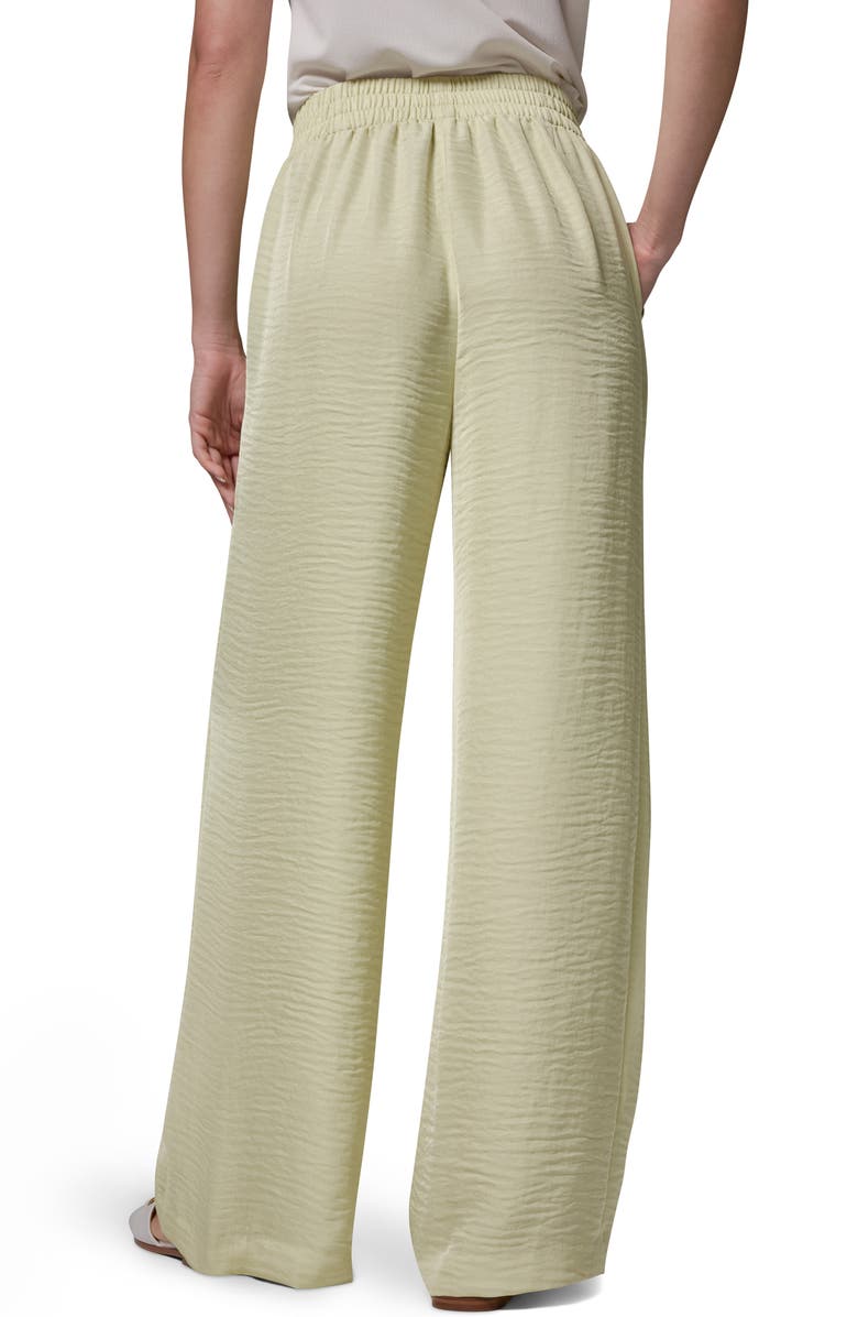 Donna Karan New York Crinkle Tie Waist Wide Leg Pants, Alternate, color, Citrus
