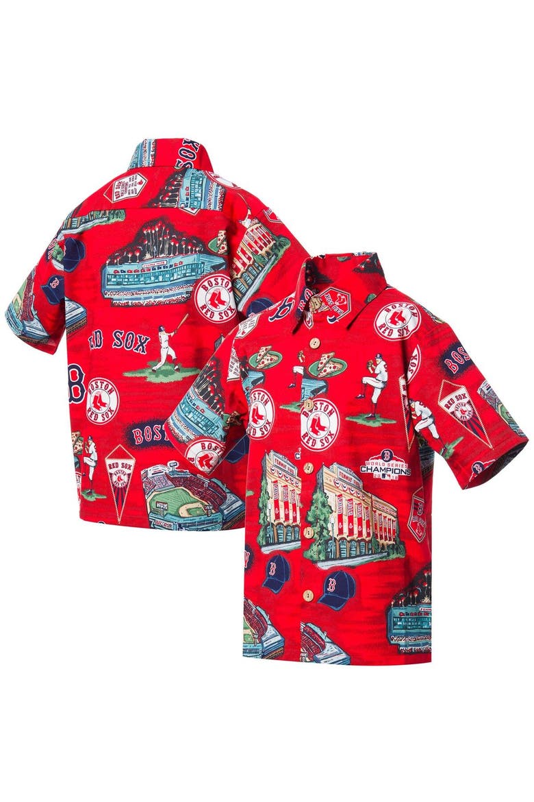 Youth Reyn Spooner Red Boston Red Sox Scenic Button-Up Shirt, Main, color, Red