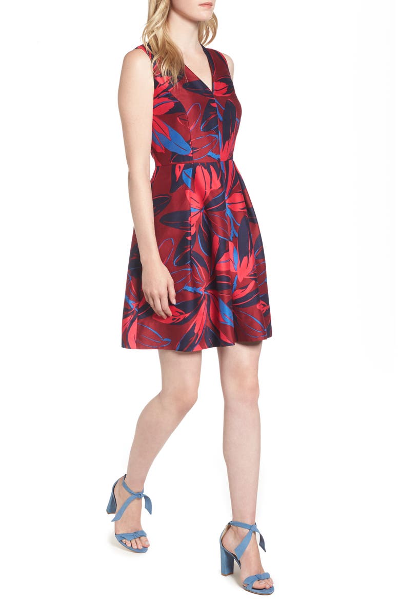 Autumn Bloom Love Circle Dress, Alternate, color, PLUM MULTI