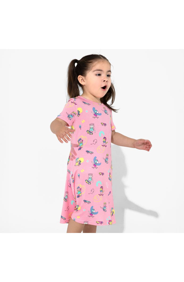 Bellabu Bear Kids' Skater Kitty Short Sleeve Dress, Alternate, color, Skater Kitty