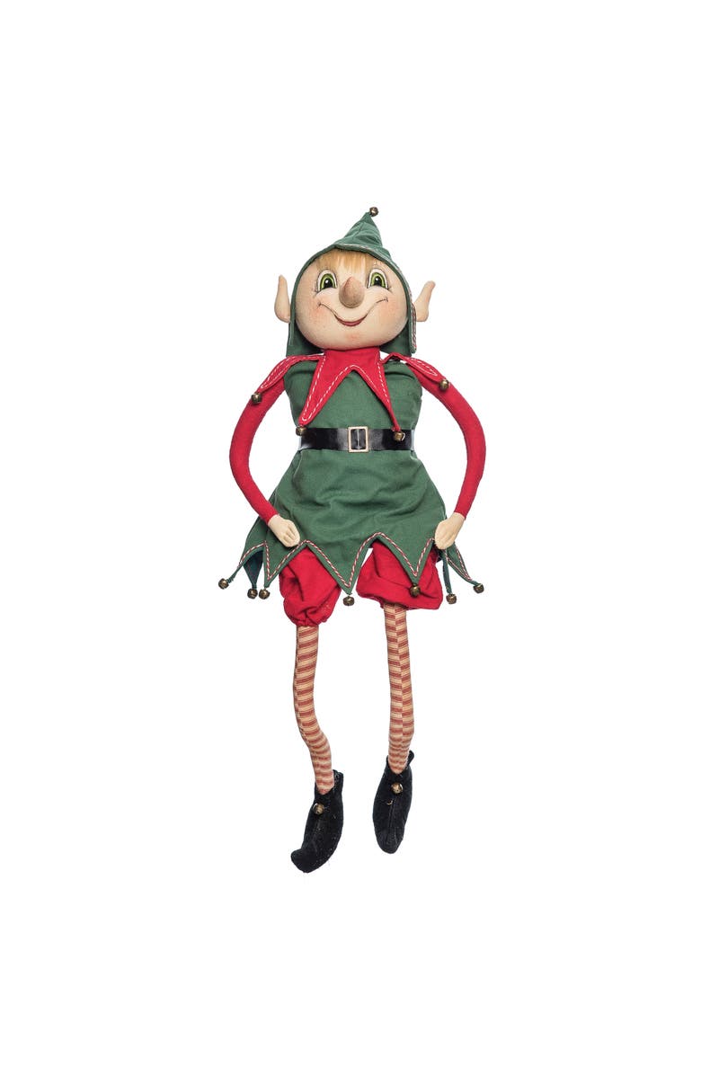 Gallerie II Rocket Christmas Elf Joe Spencer Gathered Traditions Soft Figure Figurine, Main, color, Green