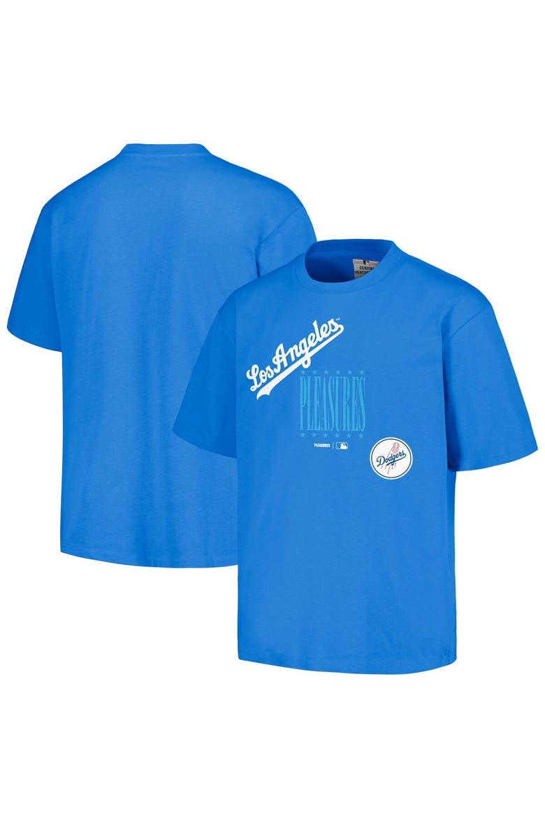 Men's PLEASURES  Royal Los Angeles Dodgers Repurpose T-Shirt, Main, color, Royal