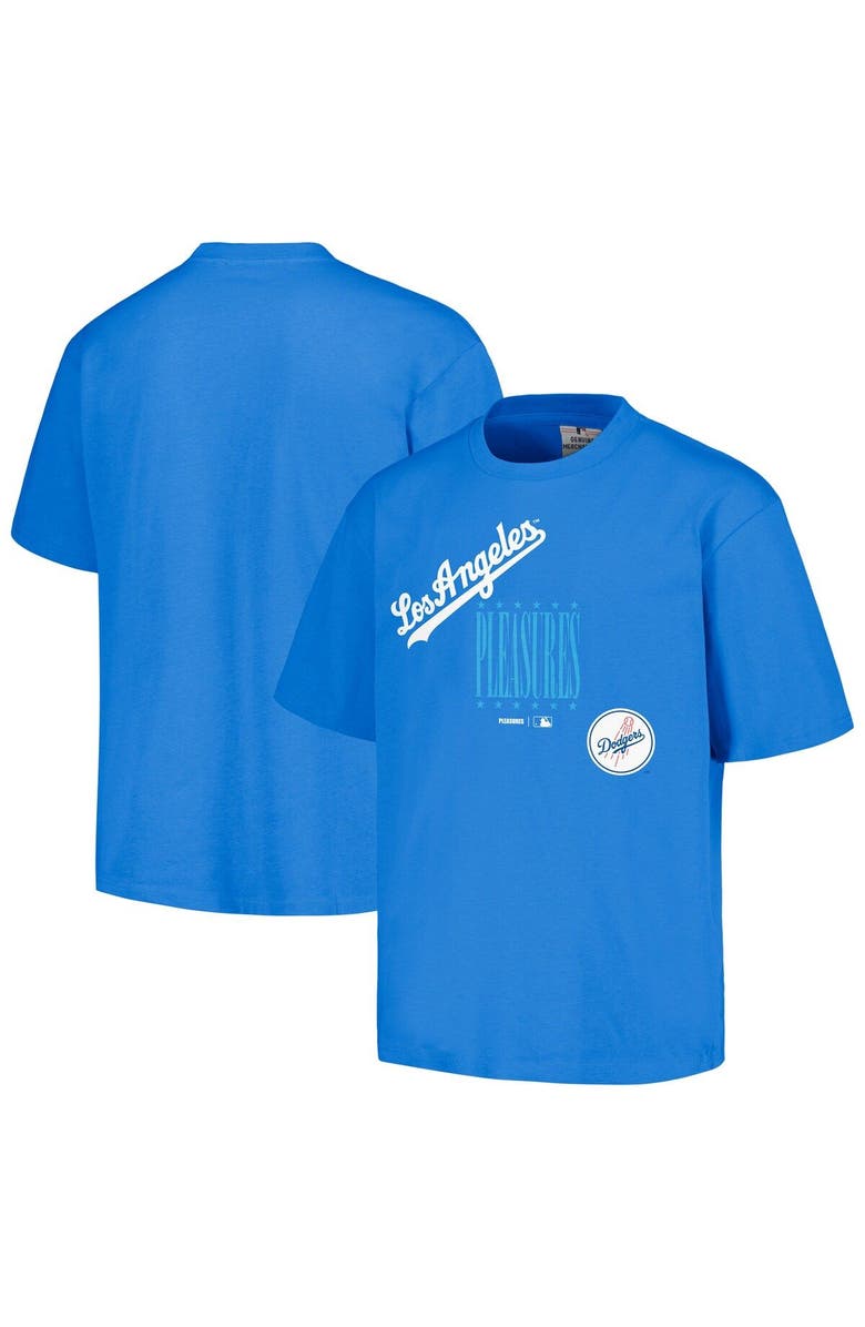 PLEASURES Men's PLEASURES Royal Los Angeles Dodgers Repurpose T-Shirt, Main, color, Royal