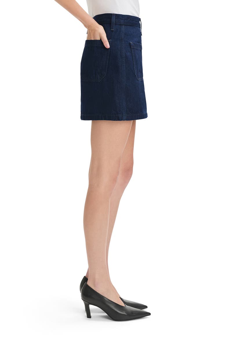 The Mimi Denim Miniskirt, Alternate, color, STOUT
