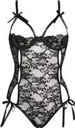 Oh La La Cheri Zara Underwire Open Cup Open Gusset Lace Teddy