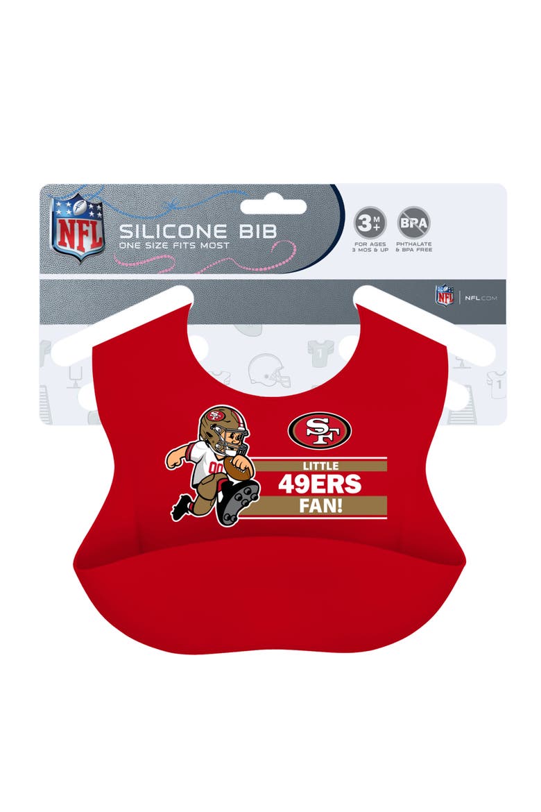 San Francisco 49ers - NFL Silicone Bib, Alternate, color, Red