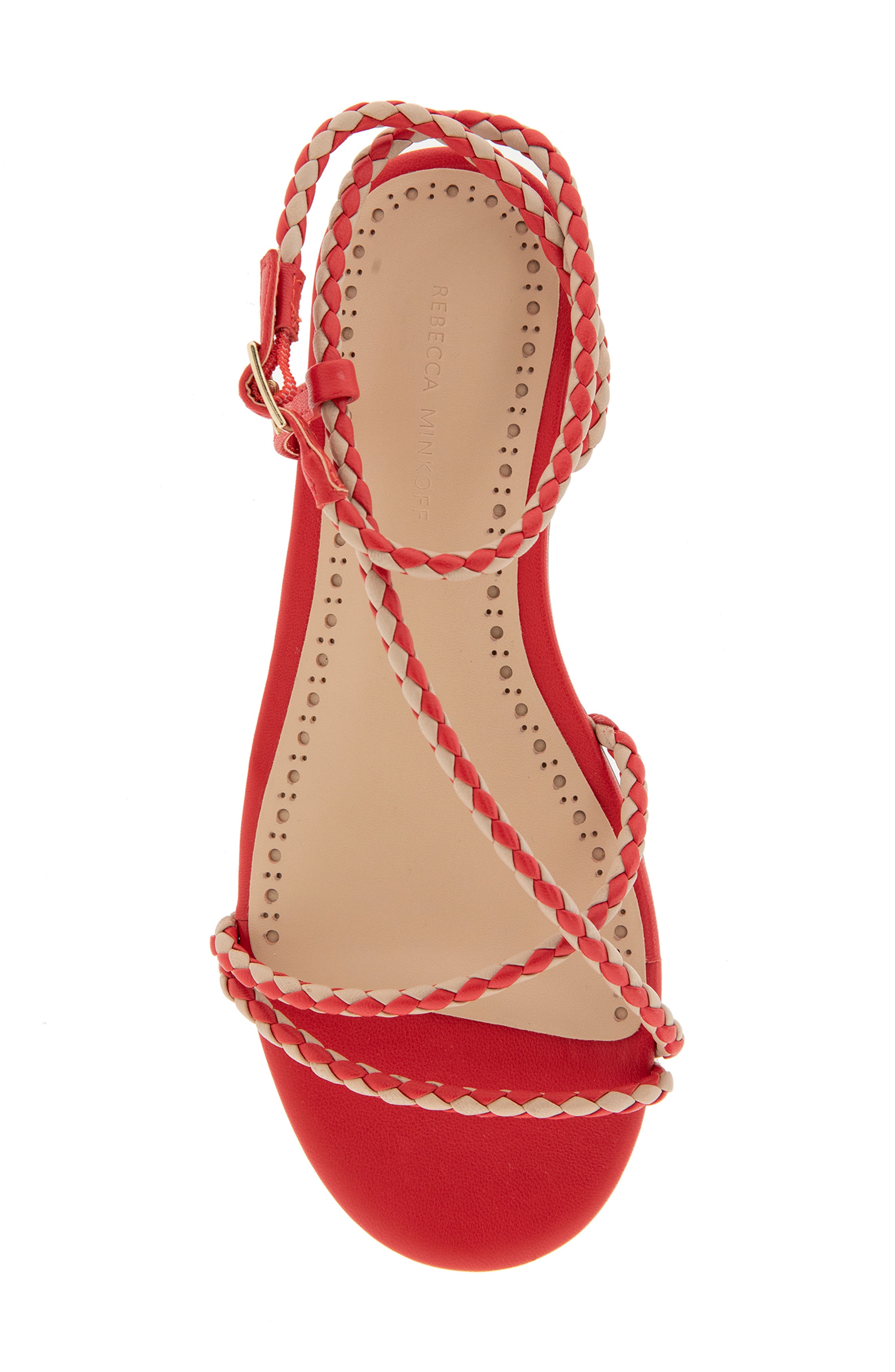 Rebecca Minkoff Ayla Ankle Strap Sandal, Alternate, color, Red/ Nude