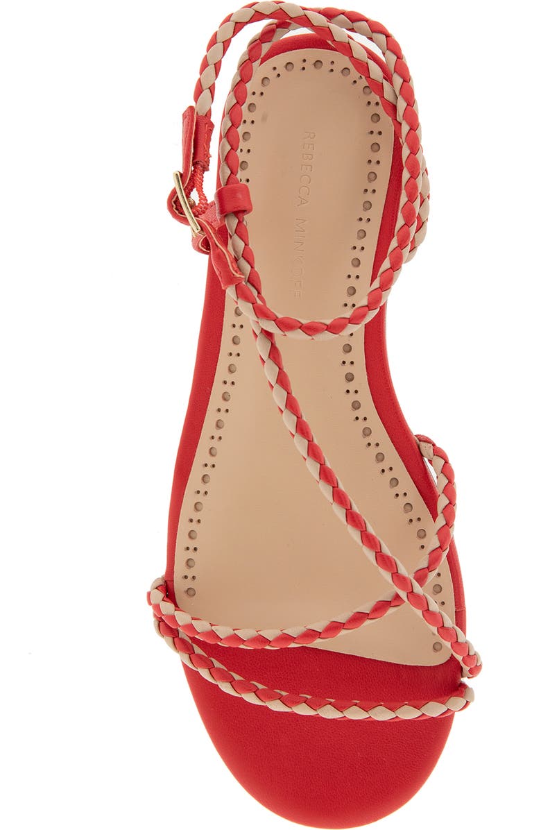 Rebecca Minkoff Ayla Ankle Strap Sandal, Alternate, color, Red/ Nude