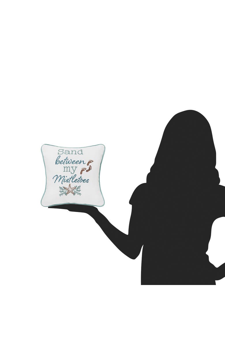 C&F Home Sand Between My Mistletoes Christmas Throw Pillow, 10" x 10", Alternate, color, 