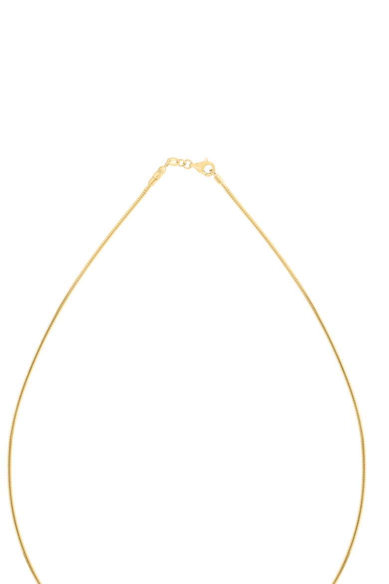 14K Yellow Gold London Blue Topaz Bezel Necklace, Alternate, color, 14K Gold