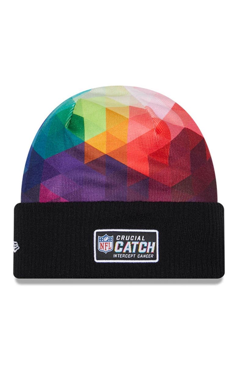 New Era Men's New Era  Black Los Angeles Rams 2023 NFL Crucial Catch Cuffed Knit Hat, Alternate, color, Black