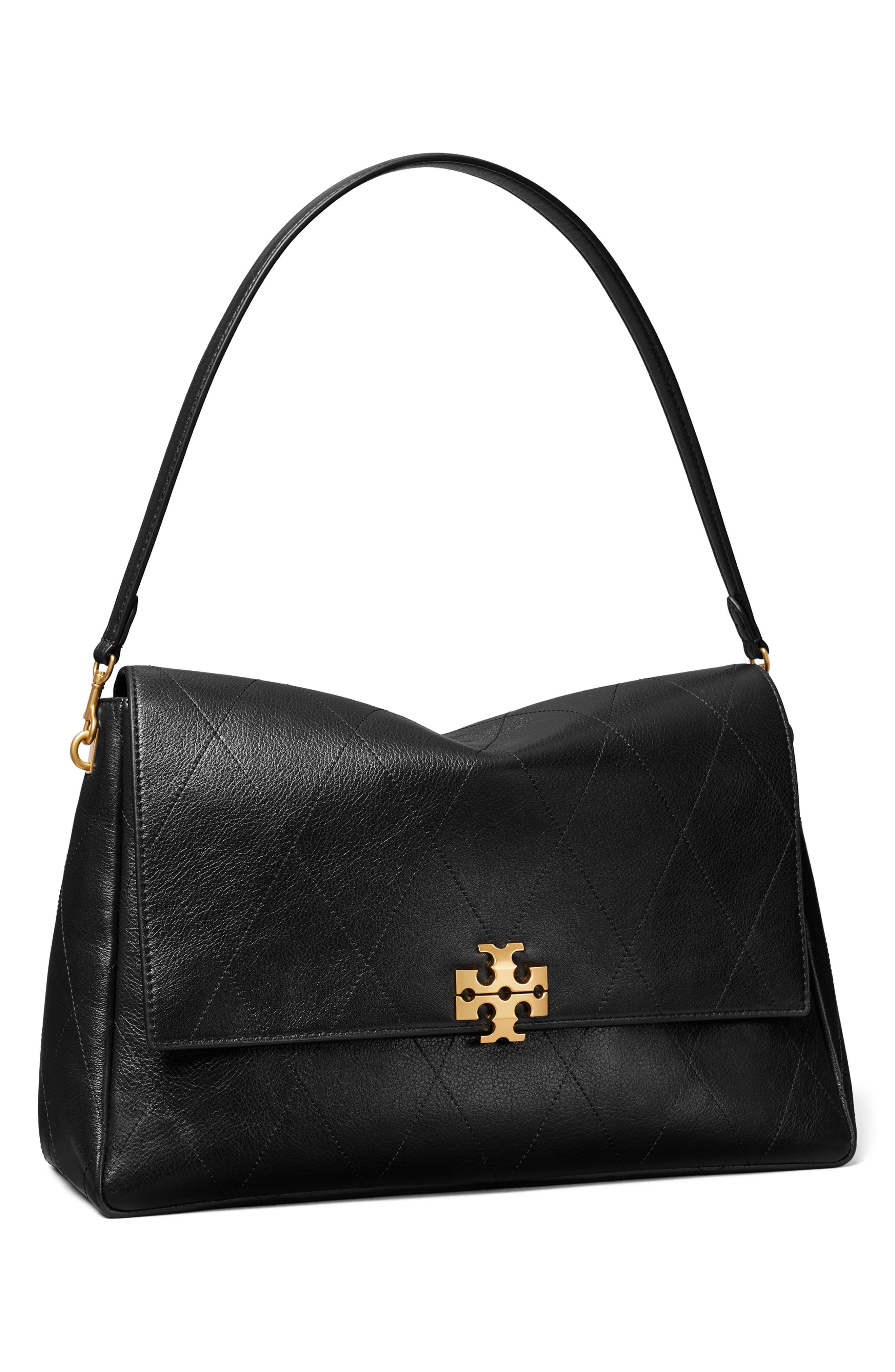 Tory Burch Large Charlie Leather Shoulder Bag, Alternate, color, 