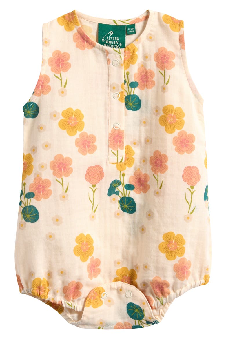 Flora Organic Cotton Bubble Bodysuit, Main, color, CREAM