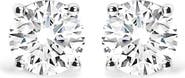 Haus of Brilliance 14K White Gold 2 3/4 Cttw Round Brilliant-Cut Lab Grown Diamond Classic 4-Prong Stud Earrings