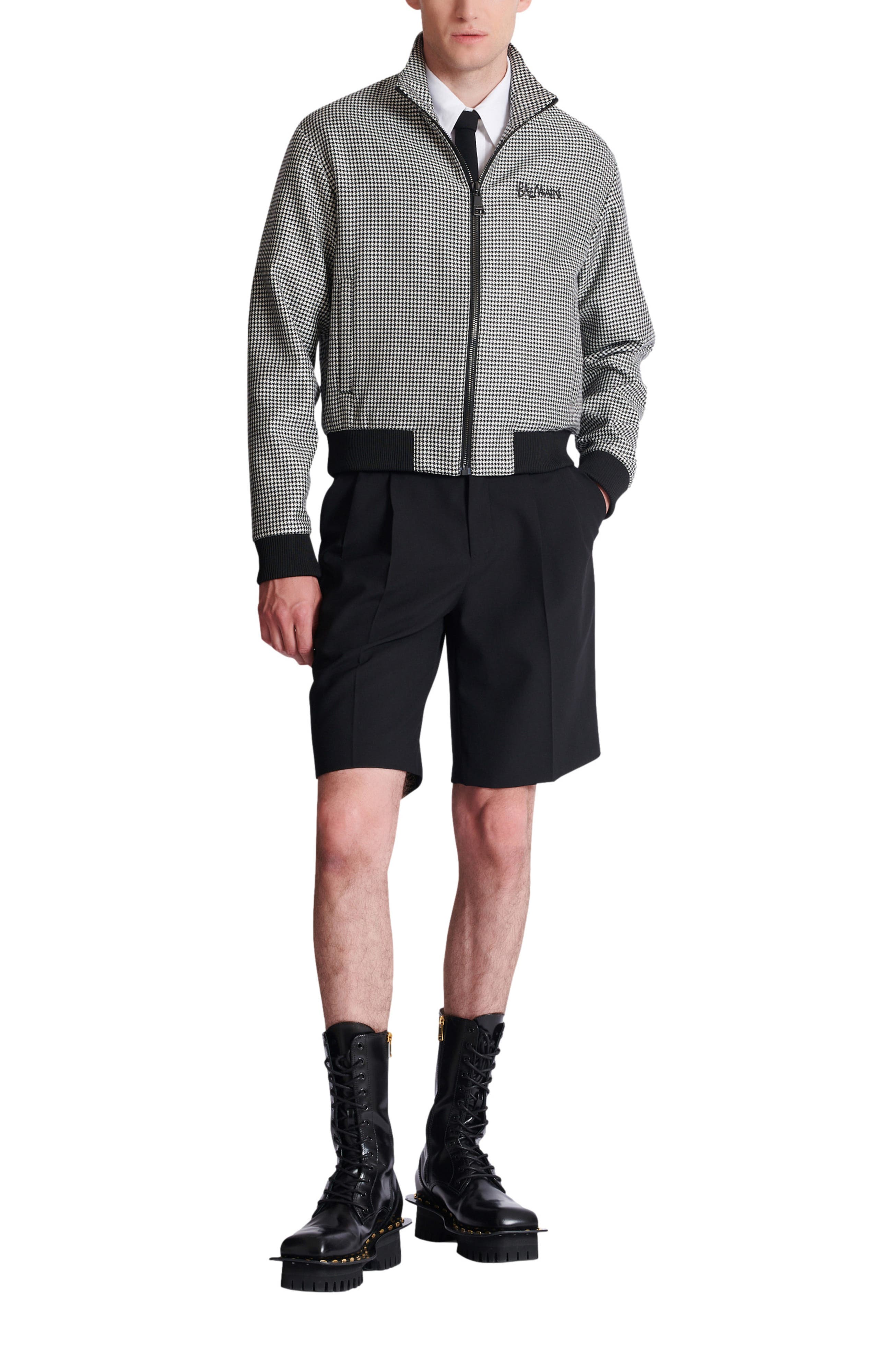 Houndstooth wool jacket - image 2