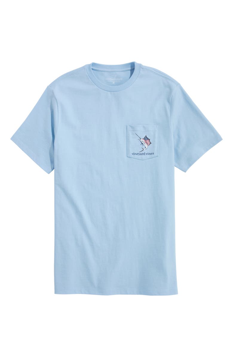 vineyard vines USA Marlin Fishing Pocket Graphic T-Shirt, Main, color, 